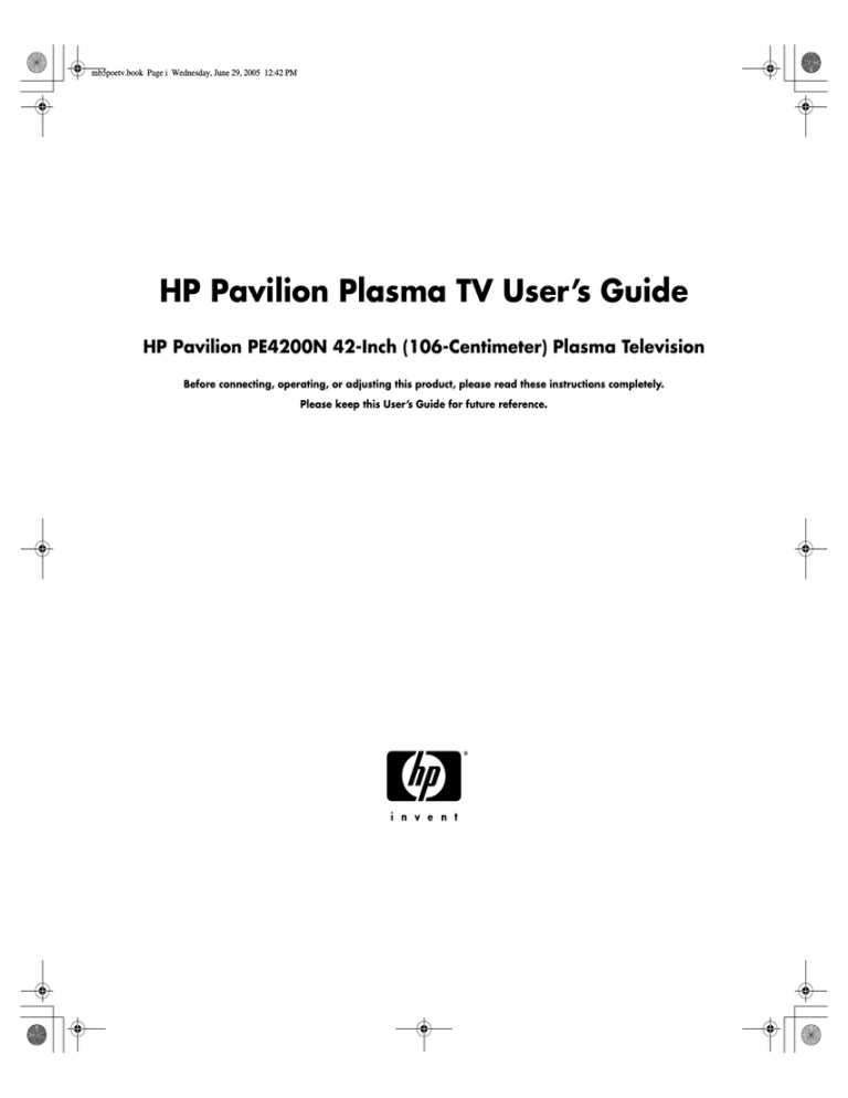 HP Pavilion PE4200N User manual HP Pavilion PE4200N User manual