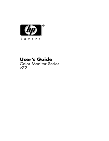 HP v72 User's manual HP v72 User's manual