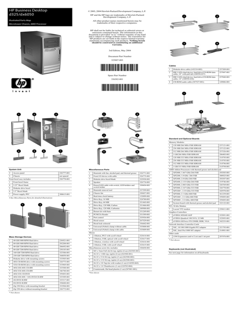 HP D325/DX6050 User manual HP D325/DX6050 User manual