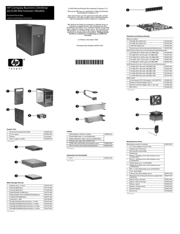 HP DX2100 User's manual HP DX2100 User's manual