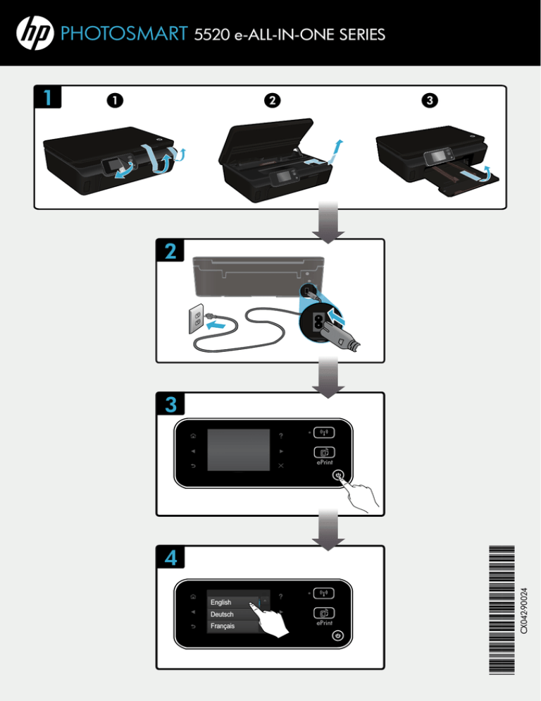 HP Photosmart 5522 e-All-in-One Printer Installation guide HP Photosmart 5522 e-All-in-One Printer Installation guide