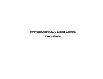 HP c500/c500xi, PhotoSmart C500 User's manual HP c500/c500xi, PhotoSmart C500 User's manual