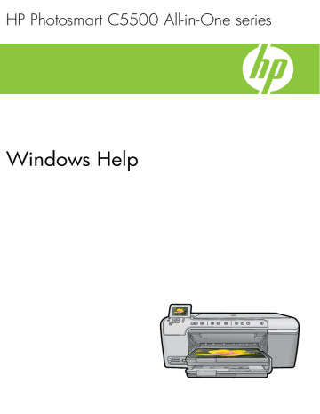 HP Photosmart C5500 All-in-One Printer series, PHOTOSMART C5500 User's manual HP Photosmart C5500 All-in-One Printer series, PHOTOSMART C5500 User's manual