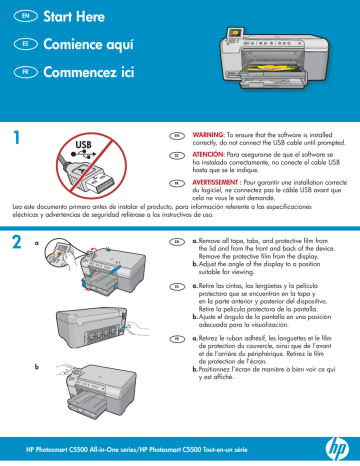 HP Photosmart C5500 All-in-One Printer series, PHOTOSMART C5500 ALL-IN-ONE PRINTER, C5540 Owner's manual HP Photosmart C5500 All-in-One Printer series, PHOTOSMART C5500 ALL-IN-ONE PRINTER, C5540 Owner's manual