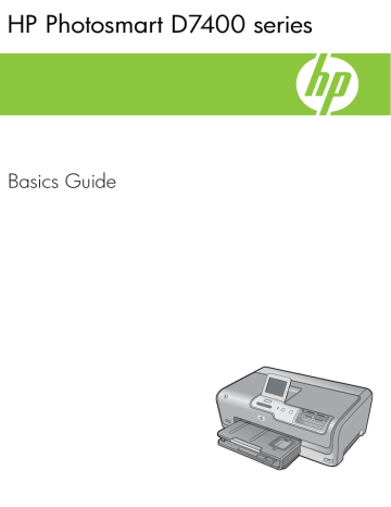HP D7400, Photosmart D7400 Printer series User's manual HP D7400, Photosmart D7400 Printer series User's manual
