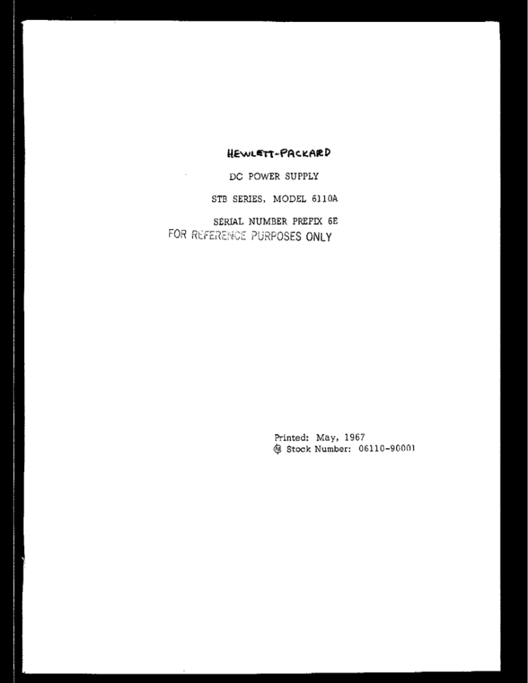HP 6lIOA User's manual HP 6lIOA User's manual