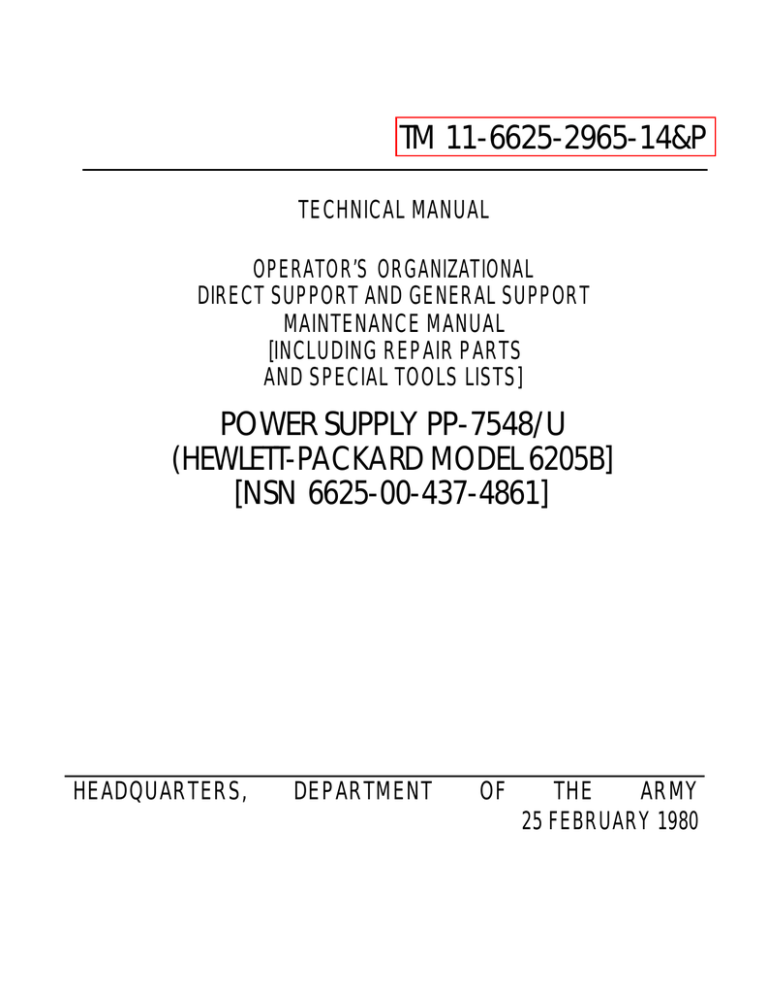 HP 6205B User's manual HP 6205B User's manual