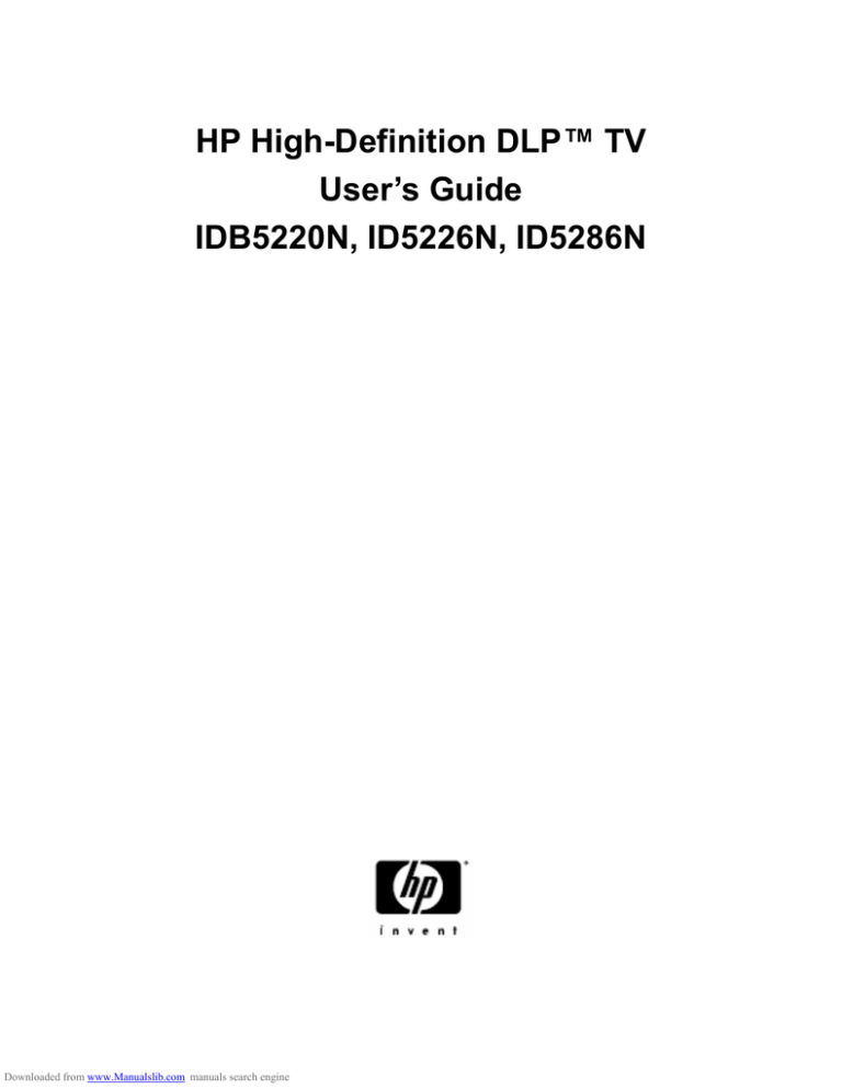 HP Printer ID5226N User manual HP Printer ID5226N User manual