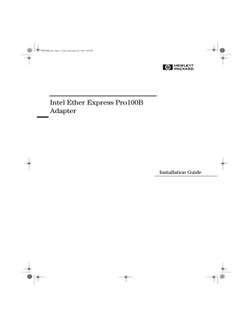 HP Pro100B User's manual HP Pro100B User's manual