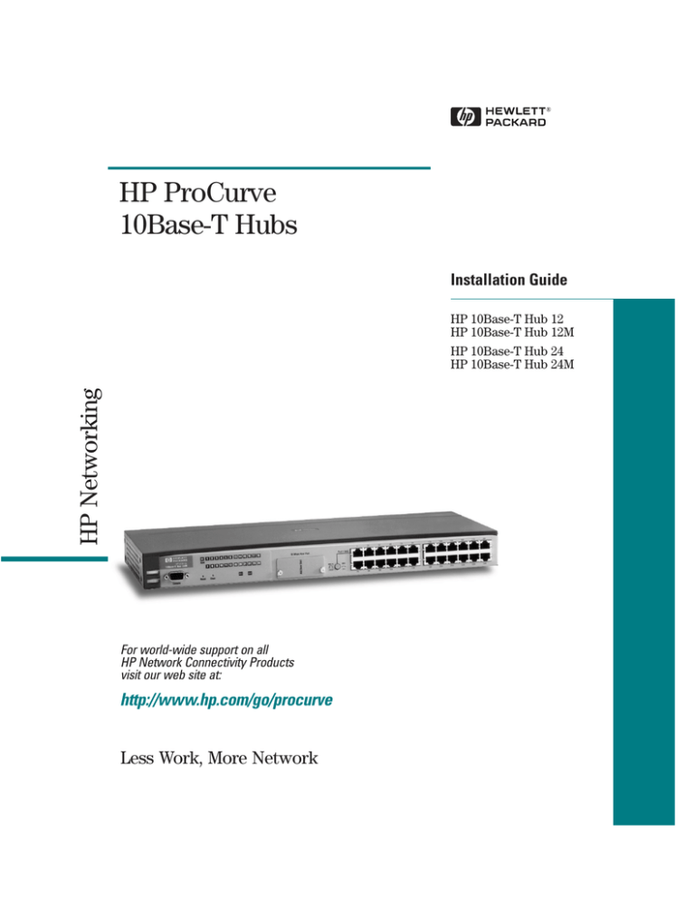 HP 10-Base-T Installation Manual HP 10-Base-T Installation Manual