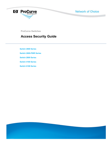 HP 2600-PWR User's manual HP 2600-PWR User's manual
