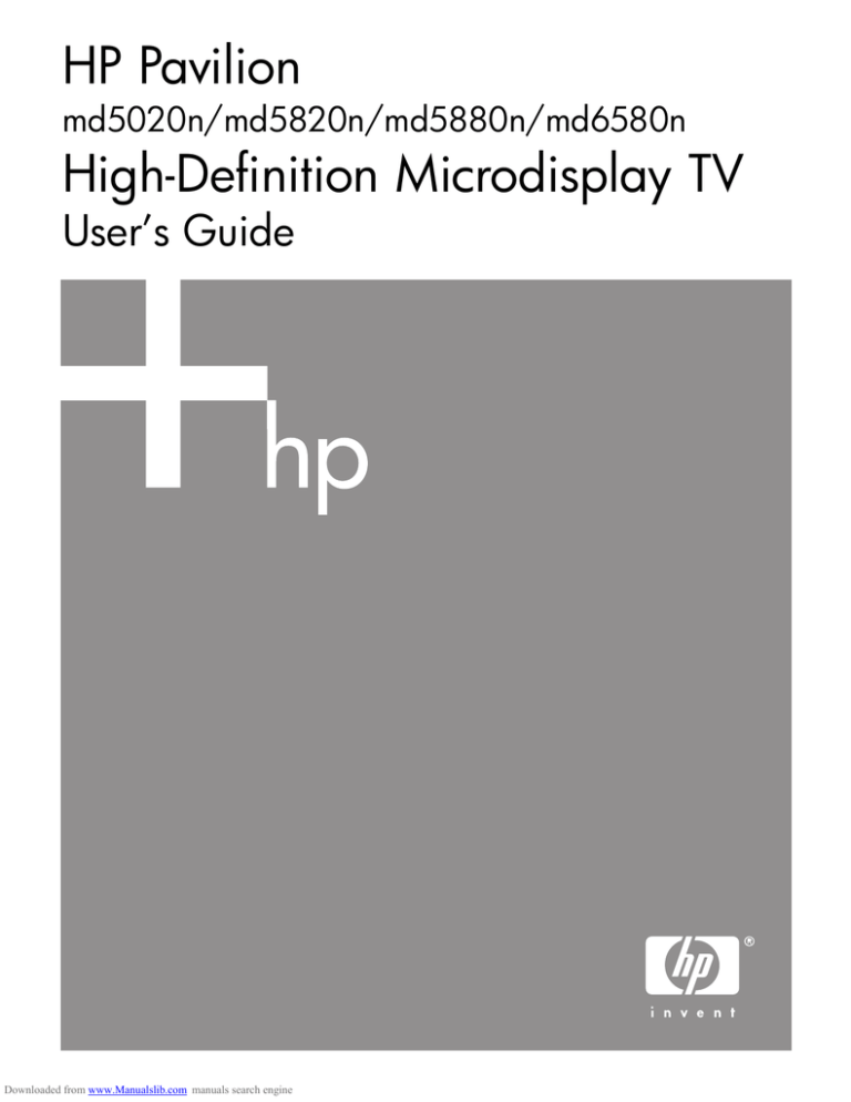 HP md5880n User's manual HP md5880n User's manual