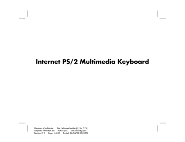 HP PS/2 User's manual HP PS/2 User's manual