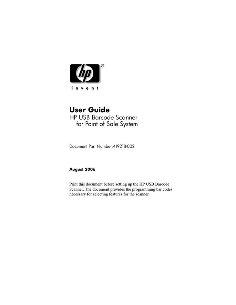 HP rp5000 Point of Sale, rp5000 User's manual HP rp5000 Point of Sale, rp5000 User's manual