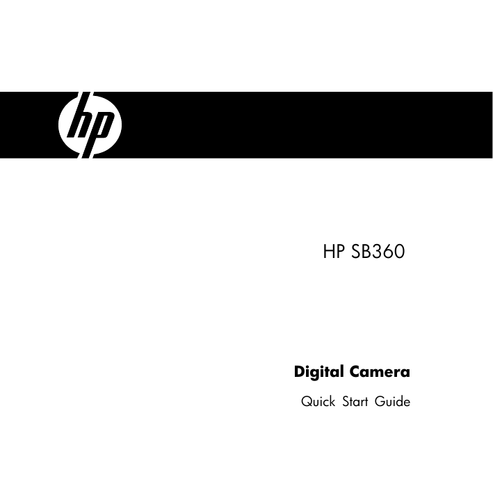 HP SB360 Digital Camera, SB360, SB-360 Quick start guide HP SB360 Digital Camera, SB360, SB-360 Quick start guide