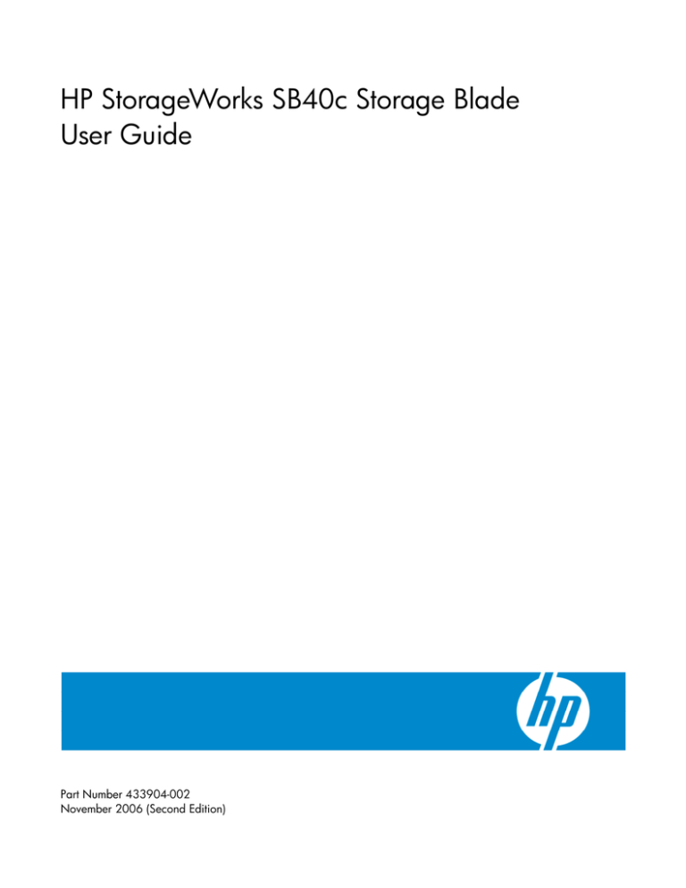 HP SB40c User's manual HP SB40c User's manual