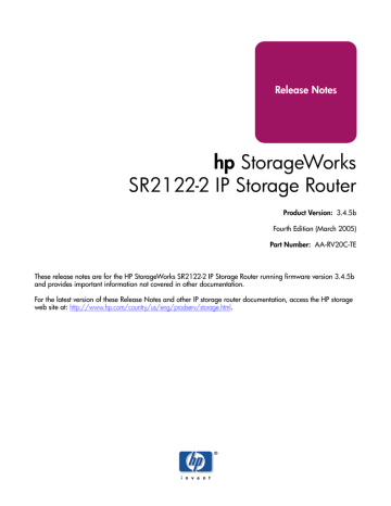 Hardware and software support. HP SR2122-2 | Manualzz