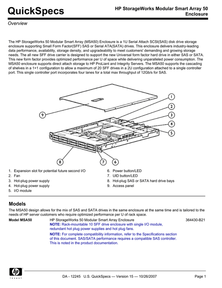 HP STORAGEWORKS MSA50 User manual HP STORAGEWORKS MSA50 User manual