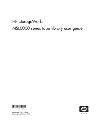 HP MSL6000 User's manual HP MSL6000 User's manual