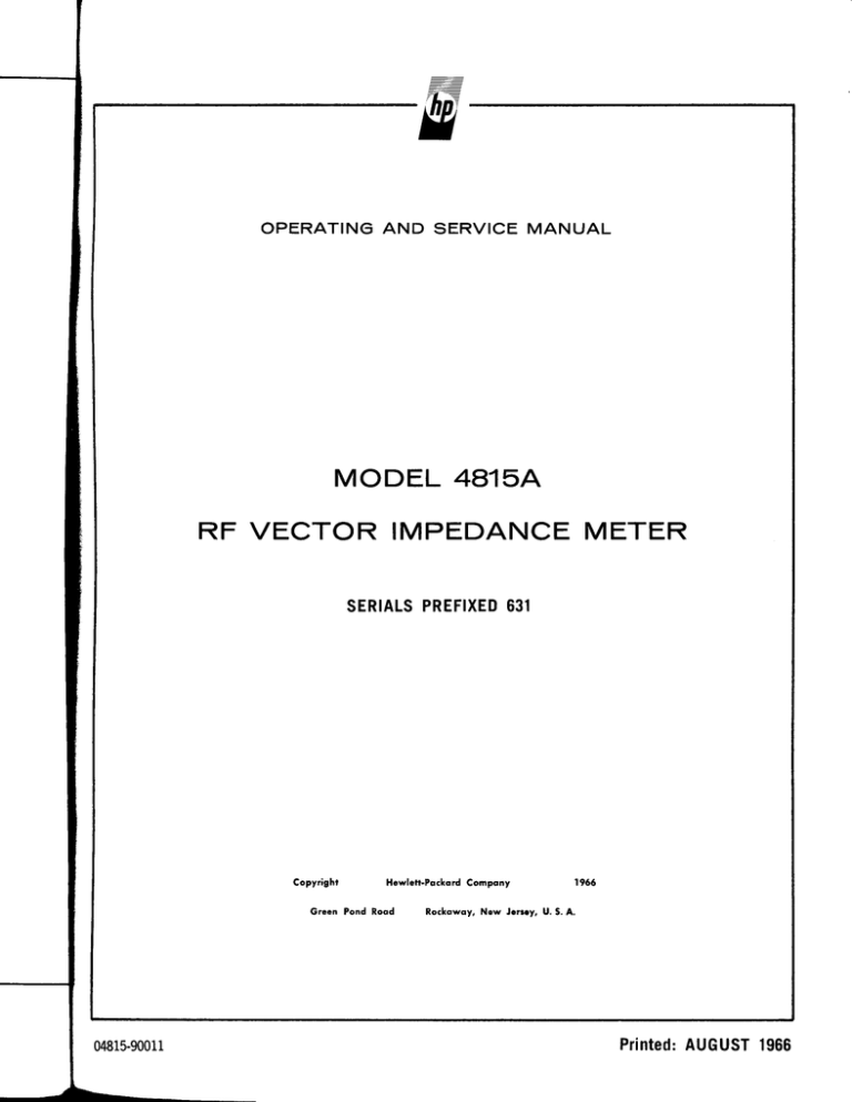 HP Toaster 4815A User manual HP Toaster 4815A User manual