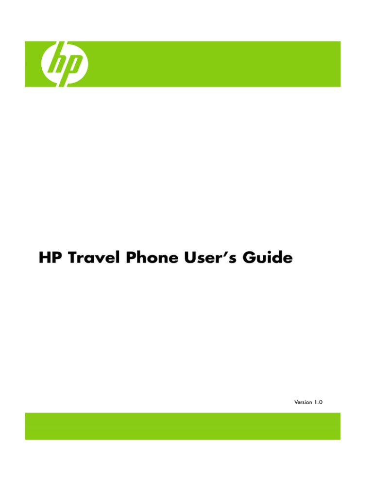 HP Travel Phone User manual HP Travel Phone User manual