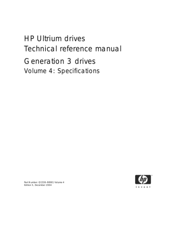 HP Ultrium Drive User's manual HP Ultrium Drive User's manual
