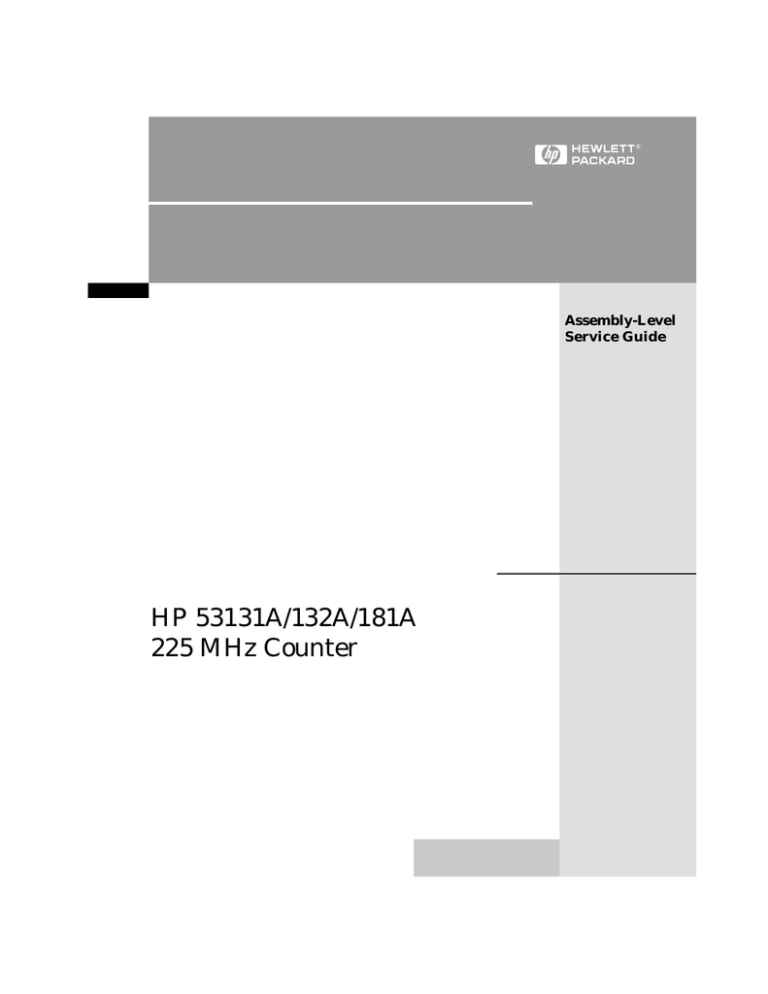 HP 181A User manual HP 181A User manual
