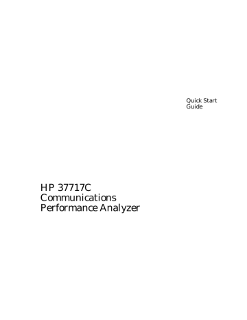 HP 37717C User's manual HP 37717C User's manual