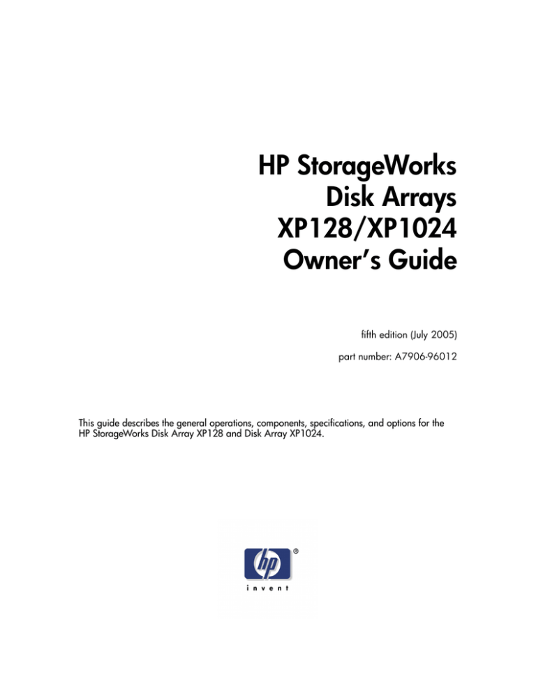 HP XP1024 Owner's manual HP XP1024 Owner's manual