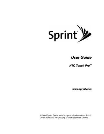 HTC RAPH800, Touch Pro Sprint User's manual HTC RAPH800, Touch Pro Sprint User's manual