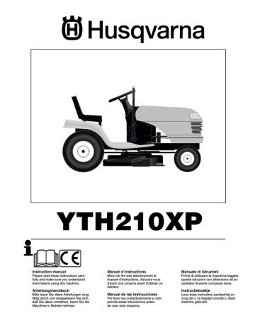Husqvarna YTH210XP User's manual Husqvarna YTH210XP User's manual
