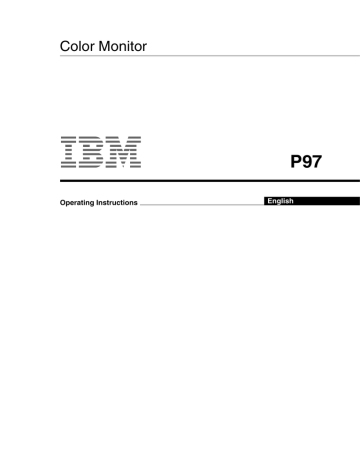 IBM P97 User's manual IBM P97 User's manual