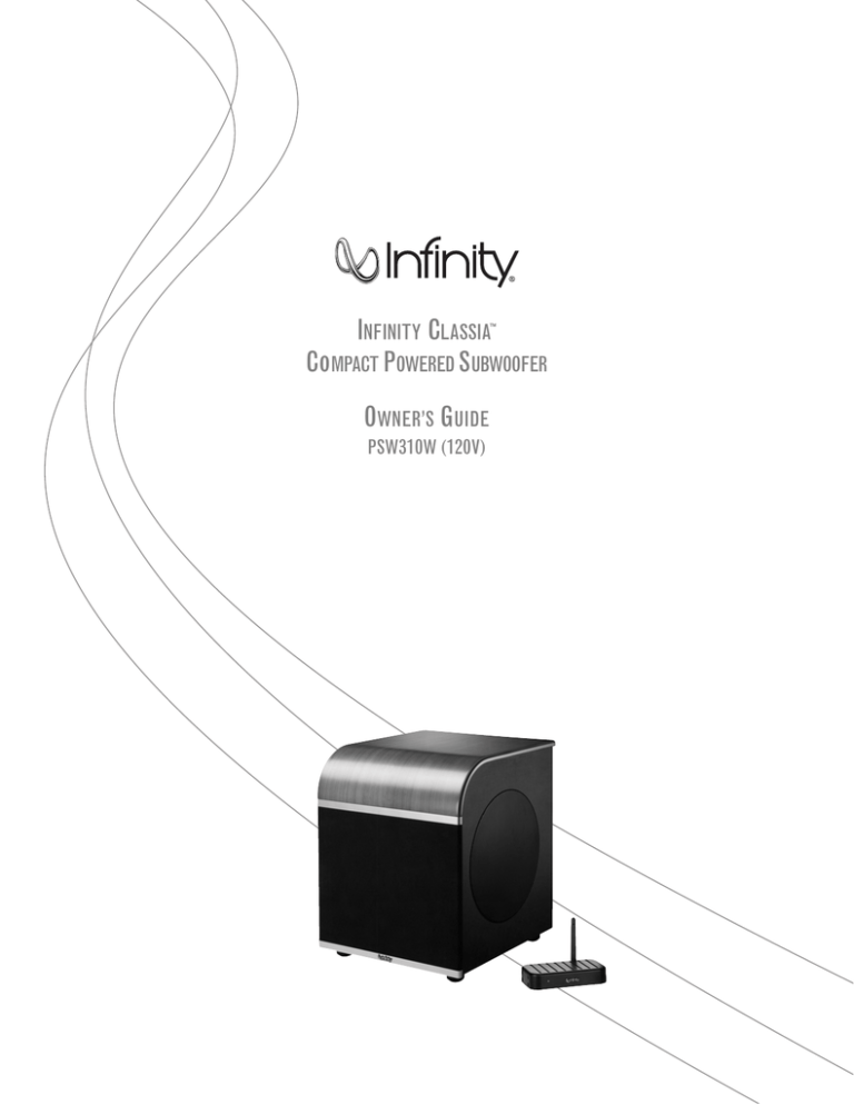 Infinity CLASSIA PSW310W User manual Infinity CLASSIA PSW310W User manual