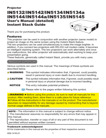 InFocus IN5132 User's Manual | Manualzz InFocus IN5132 User's Manual | Manualzz