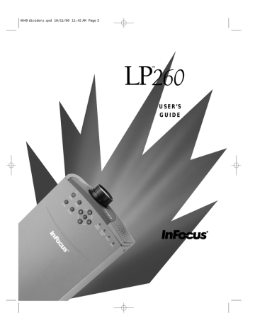 InFocus LP260 User's Guide | Manualzz InFocus LP260 User's Guide | Manualzz
