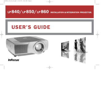 InFocus LP850 User's Guide | Manualzz