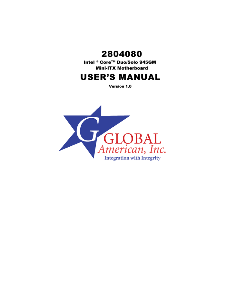 Intel Core 2804080 User manual Intel Core 2804080 User manual