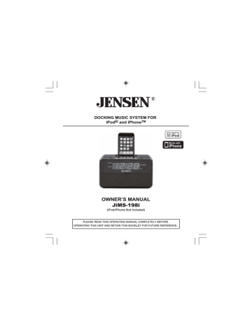Jensen JiMS-198i Owner's Manual | Manualzz Jensen JiMS-198i Owner's Manual | Manualzz