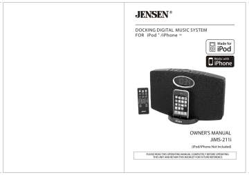 Jensen JiMS-211i Owner's Manual | Manualzz Jensen JiMS-211i Owner's Manual | Manualzz