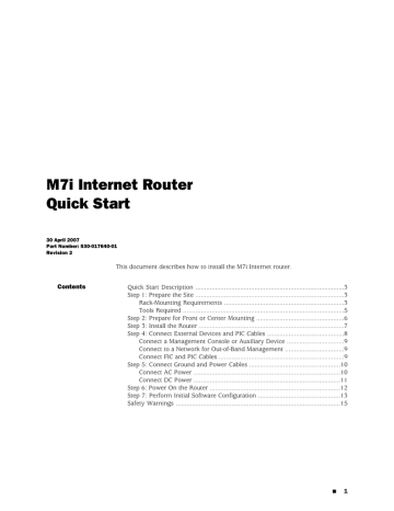 Step 7: Perform Initial Software Configuration. Juniper Networks M7i | Manualzz Step 7: Perform Initial Software Configuration. Juniper Networks M7i | Manualzz