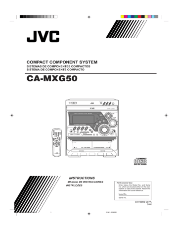 JVC CA-MXG50 Instructions Manual | Manualzz JVC CA-MXG50 Instructions Manual | Manualzz