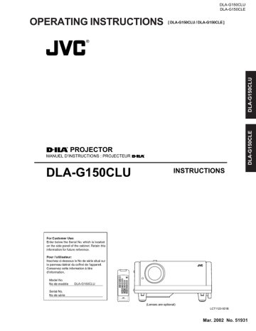 JVC DLA-G150CLE Operating instructions | Manualzz