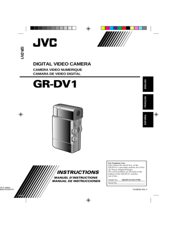 JVC GR-DV1 User's manual JVC GR-DV1 User's manual