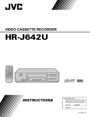 JVC HI-FI HR-J642U Use Instructions | Manualzz JVC HI-FI HR-J642U Use Instructions | Manualzz