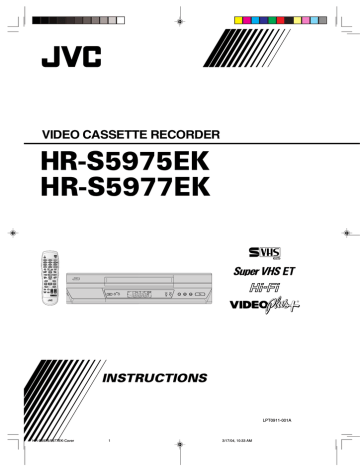 JVC HR-S5977EK Instruction manual | Manualzz JVC HR-S5977EK Instruction manual | Manualzz