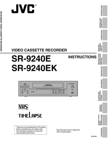 JVC SR-9240E User's manual JVC SR-9240E User's manual