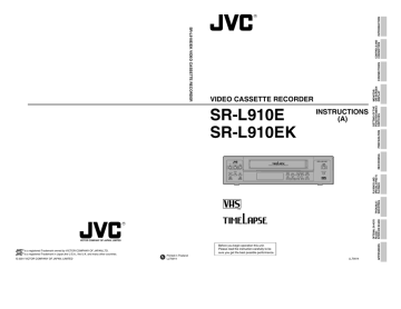JVC SR-L910E User's manual JVC SR-L910E User's manual