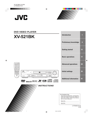JVC XV-521BK User's Manual | Manualzz