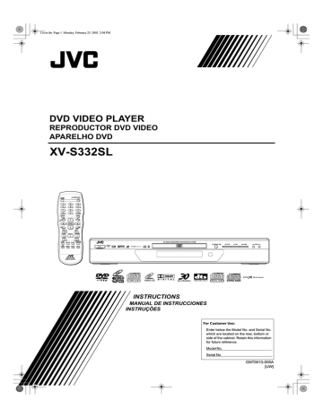 JVC XV-S332SL User's Manual | Manualzz JVC XV-S332SL User's Manual | Manualzz
