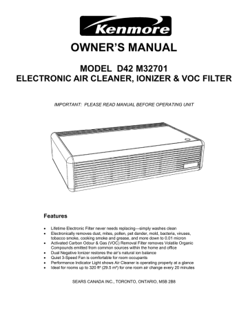 Kenmore D42 M32701 Owner's Manual | Manualzz